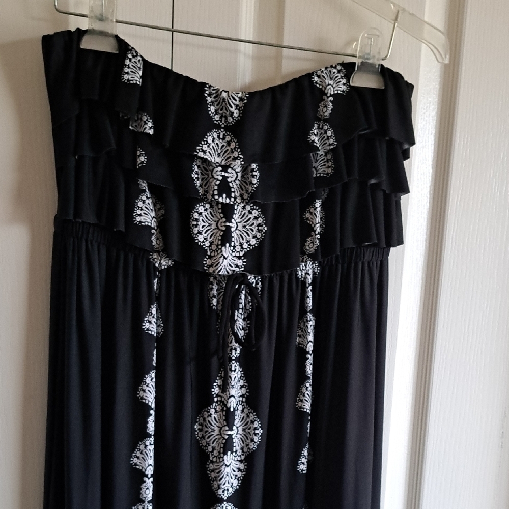 Style & Co. Black and Silver Maxi Dress Cocktail - Picture 9 of 10